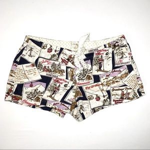 Vintage J.Crew Winter Postcard Boxer Pajama Shorts